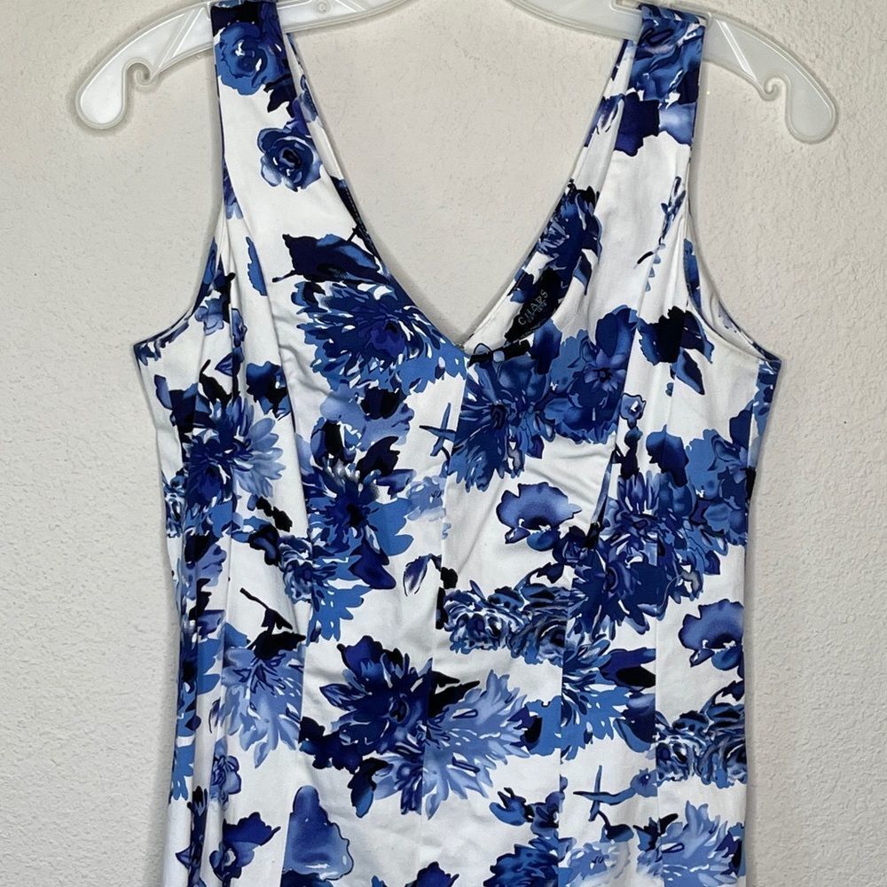 Chaps‎ Floral Blue Dress - Picture 2 of 7